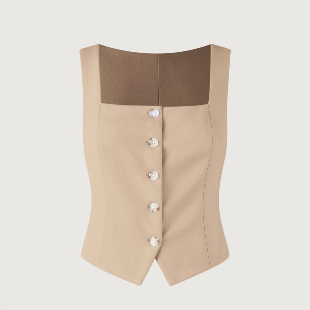 OGL Move Square Neck Cropped Waist Coat Waistcoat, XS